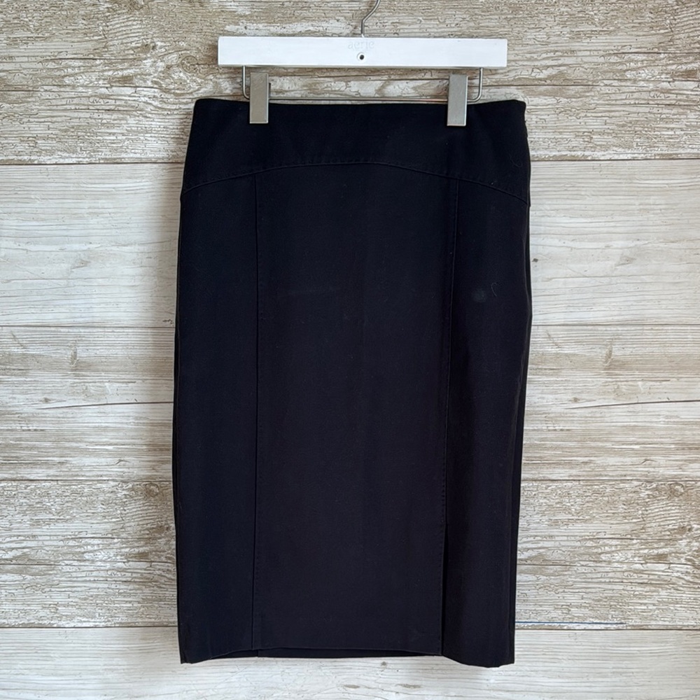 Banana Republic Black Pencil Skirt with slit on front left side size 2